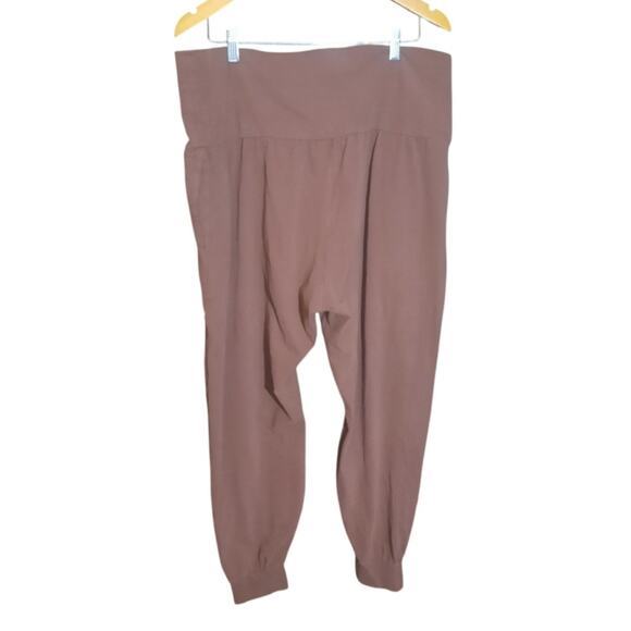 Pact Womens Brown Fold Over Waist Front Pockets Organic Cotton Joggers Size XXL - Picture 3 of 7